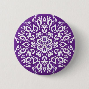 Eggplant Mandala 6 Cm Round Badge