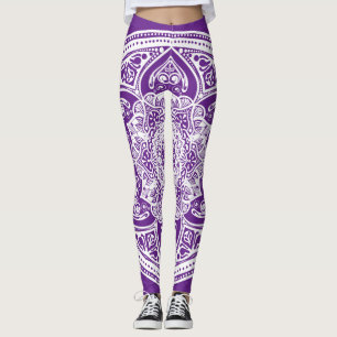 Eggplant Mandala Leggings