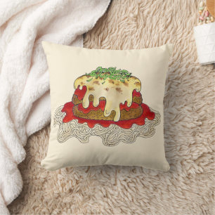 Eggplant Parm Parmesan Italian Restaurant Food Cushion