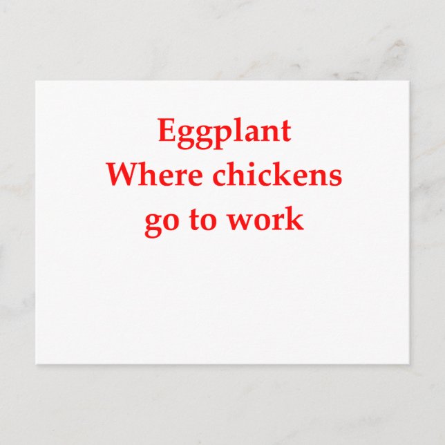 eggplant postcard (Front)