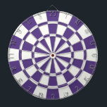 Eggplant Purple And White Dartboard<br><div class="desc">Eggplant Purple And White Dart Board</div>