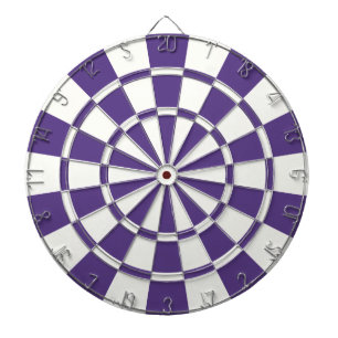 Eggplant Purple And White Dartboard