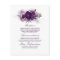Eggplant Purple Floral Wedding Information Guest