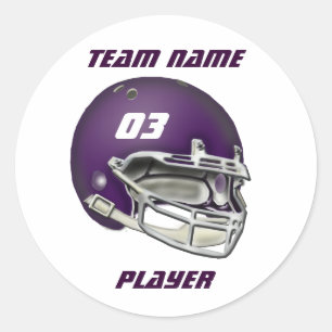 Eggplant Purple Football Helmet Sticker