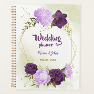 Eggplant purple lilac flowers greenery planner