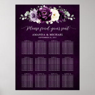 Eggplant Purple Plum Ivory White Seating Chart