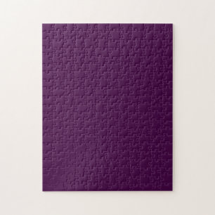 Eggplant Purple Solid Color Jigsaw Puzzle