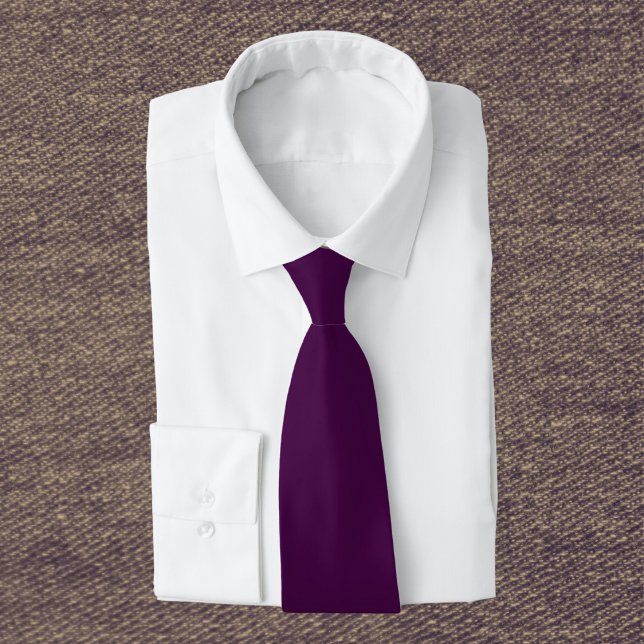 Eggplant Purple Solid Color Tie (Creator Uploaded)