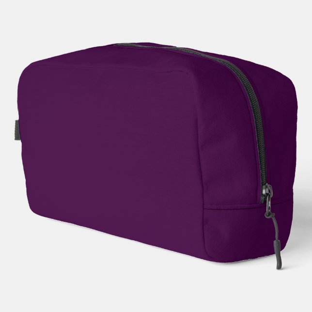 Eggplant Purple Solid Colour Dopp Kit (Right Corner)