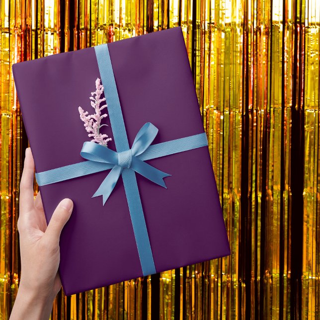 Eggplant Purple Solid Colour Wrapping Paper (Creator Uploaded)