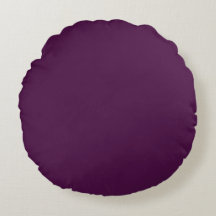 Eggplant Purple Solid Plain Throw Pillow