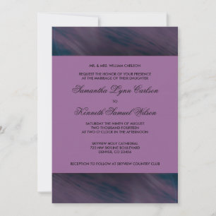 Eggplant Purple Wedding Invitation