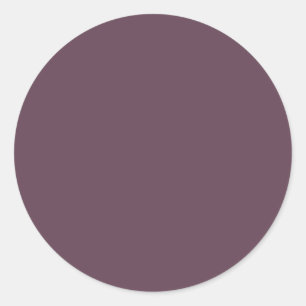 Eggplant Solid Colour Classic Round Sticker