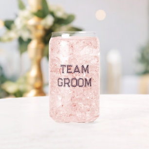 Eggplant Team Groom Bachelor Party Can Glass