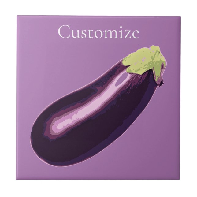 Eggplant Thunder_Cove  Ceramic Tile (Front)