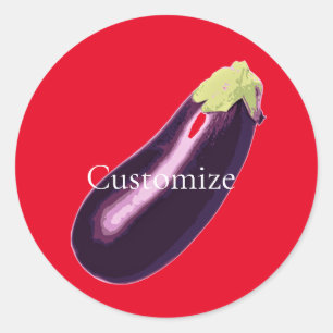 Eggplant Thunder_Cove Classic Round Sticker