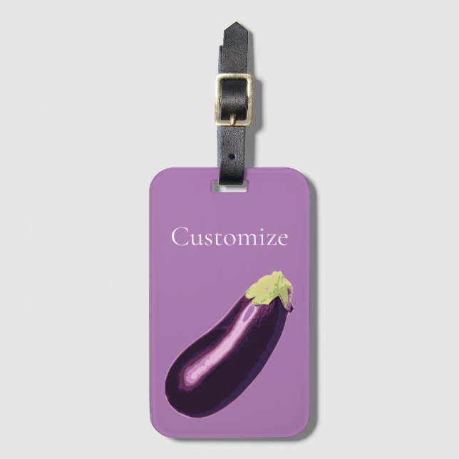 Eggplant Thunder_Cove  Luggage Tag (Front Vertical)