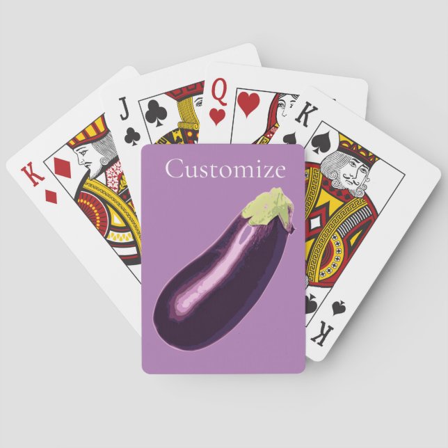 Eggplant Thunder_Cove  Playing Cards (Back)
