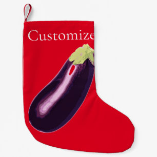 Eggplant Thunder_Cove Small Christmas Stocking