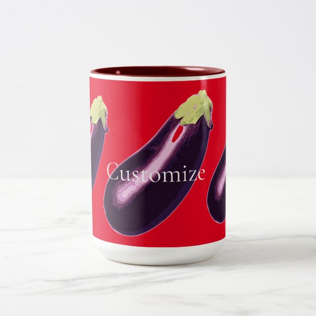 Eggplant Thunder_Cove  Two-Tone Coffee Mug (Center)
