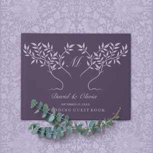 Eggplant Tree of Life Wedding Guest Book