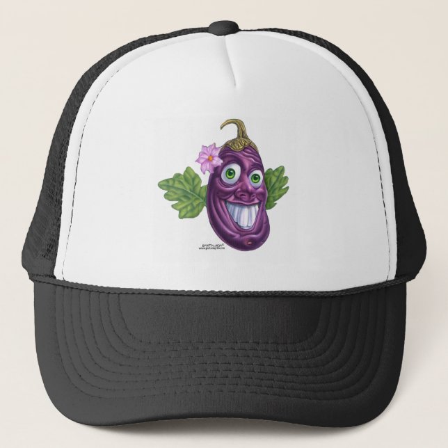 eggplant trucker hat (Front)