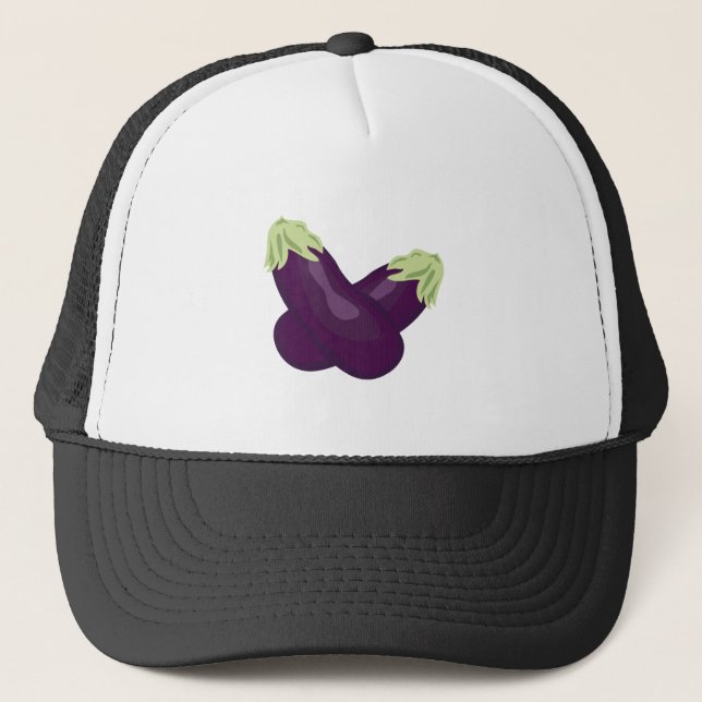 Eggplant Trucker Hat (Front)