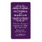 Eggplant Wedding Wine Bottle Monogram Favour Label