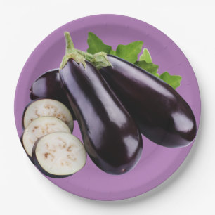 eggplants  paper plate