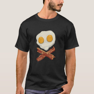 Eggs and Bacon Skull and Crossbones T-Shirt