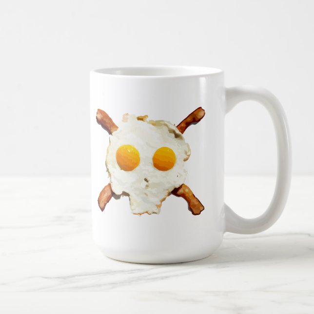 Eggs and Bacon with a side of Skull Coffee Mug (Right)