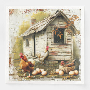 Eggs and Hens Party Paper Napkin
