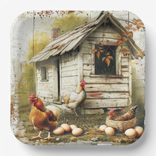 Eggs and Hens Party Paper Plate
