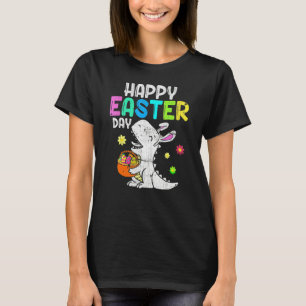 Eggs Basket Bunny Rex Dinosaur Happy Easter Day 2 T-Shirt