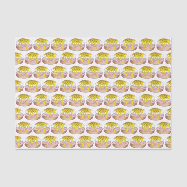 Eggs Benedict Breakfast Diner Food Foodie Ham Tissue Paper (Front)
