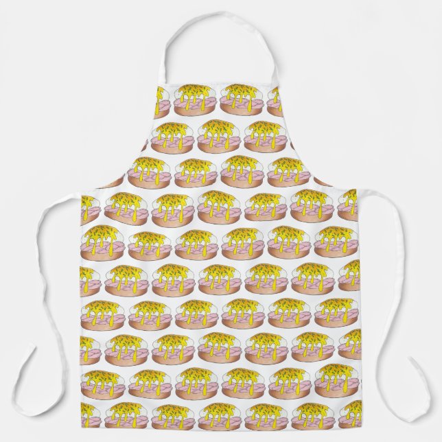 Eggs Benedict Brunch Food Poached Egg Ham Muffin Apron (Front)