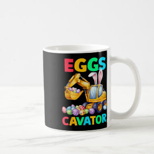 Eggs-cavator Easter Bunny Eggs Excavator Boys Kids Coffee Mug