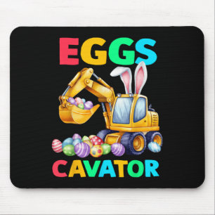 Eggs-cavator Easter Bunny Eggs Excavator Boys Kids Mouse Pad