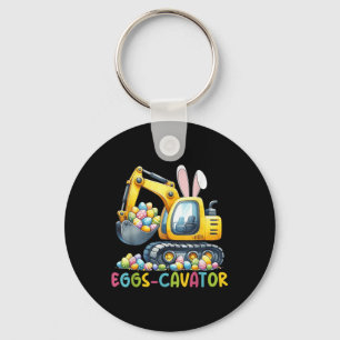 Eggs-cavator Easter Bunny Excavator Toddler Boys E Key Ring