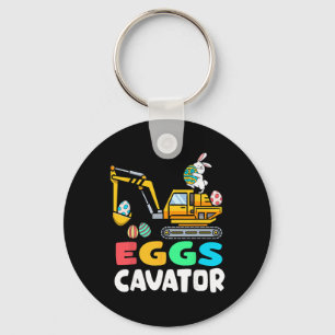 Eggs-cavator Easter Bunny Excavator Toddler Boys E Key Ring