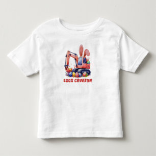 Eggs Cavator Easter Egg Hunt Kids Toddler T-Shirt