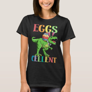 Eggs Cellent Easter Rex Dinosaur Bunny Kids Dino B T-Shirt