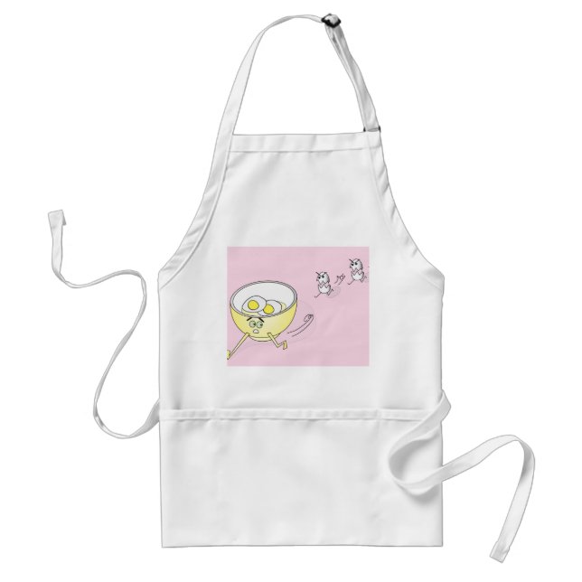Eggs Chasing a Bowl Apron (Front)
