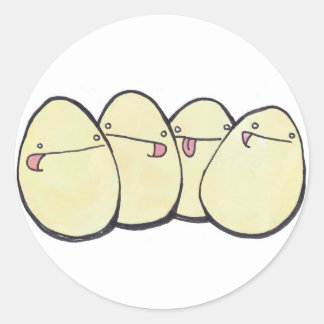 eggs classic round sticker