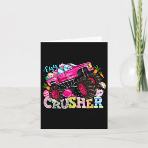 Eggs Crusher Easter Day Monster Truck Kids Spring Card