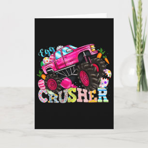 Eggs Crusher Easter Day Monster Truck Kids Spring Card