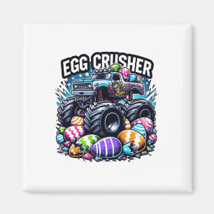 Eggs Crusher Easter Day Monster Truck Kids Toddler Magnet