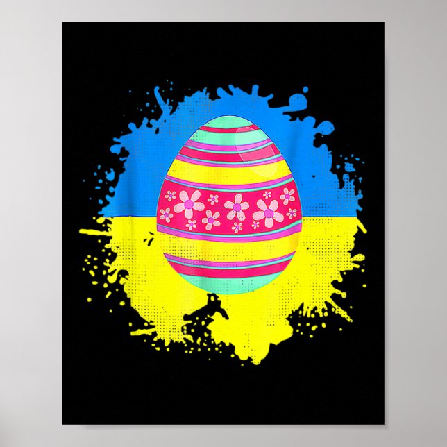 Eggs Easter Ukraine Flag  Poster (Front)