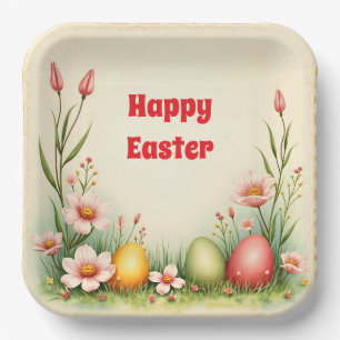 Eggs Easter Vintage Popular Collection Paper Plate