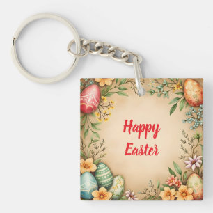 Eggs Easter Vintage Trendy Collection Key Ring